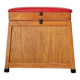 Vintage fisherman’s chest – Work stool with faux leather seat