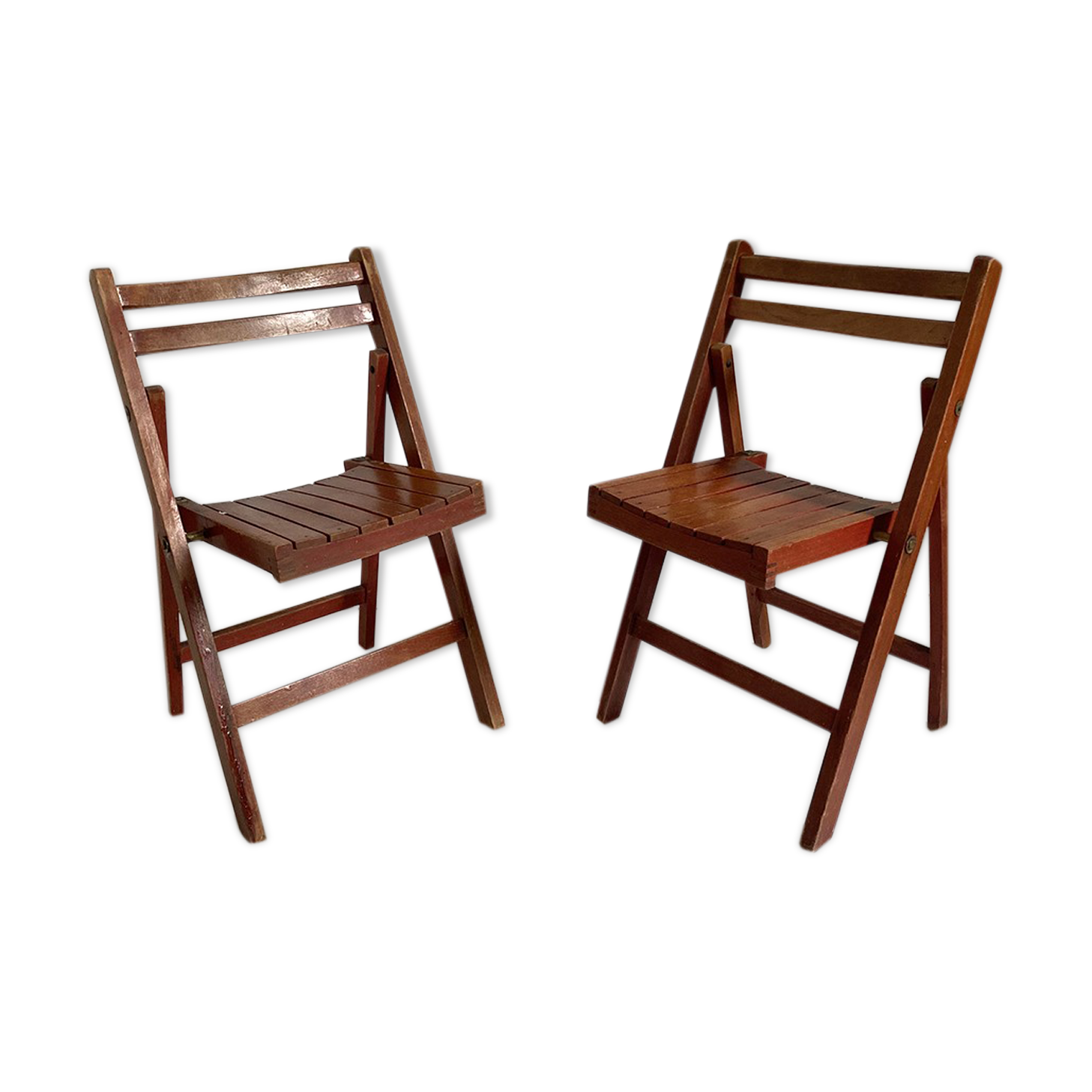 Pair of vintage child folding chairs