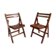 Pair of vintage child folding chairs