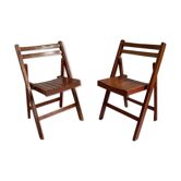 Paire de chaises pliantes d'enfant vintage
