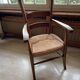 Fauteuil rustique en bois et paille