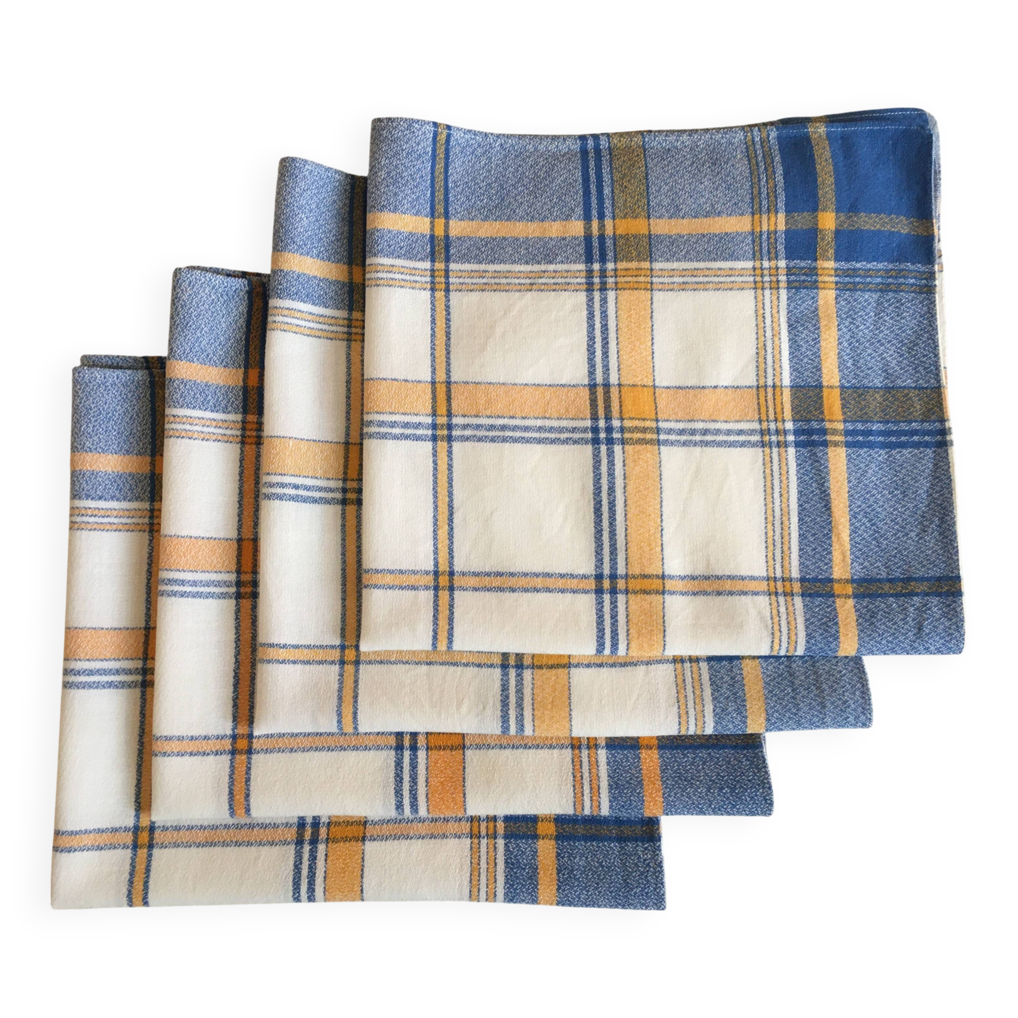 4 blue bistro napkins 50 x 47