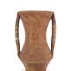 Wooden amphora vase, handles covered with wicker, 1970s.