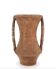 Wooden amphora vase, handles covered with wicker, 1970s.