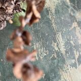 Vintage farm table with spindle legs.