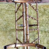 Bamboo-style gold metal magazine holder