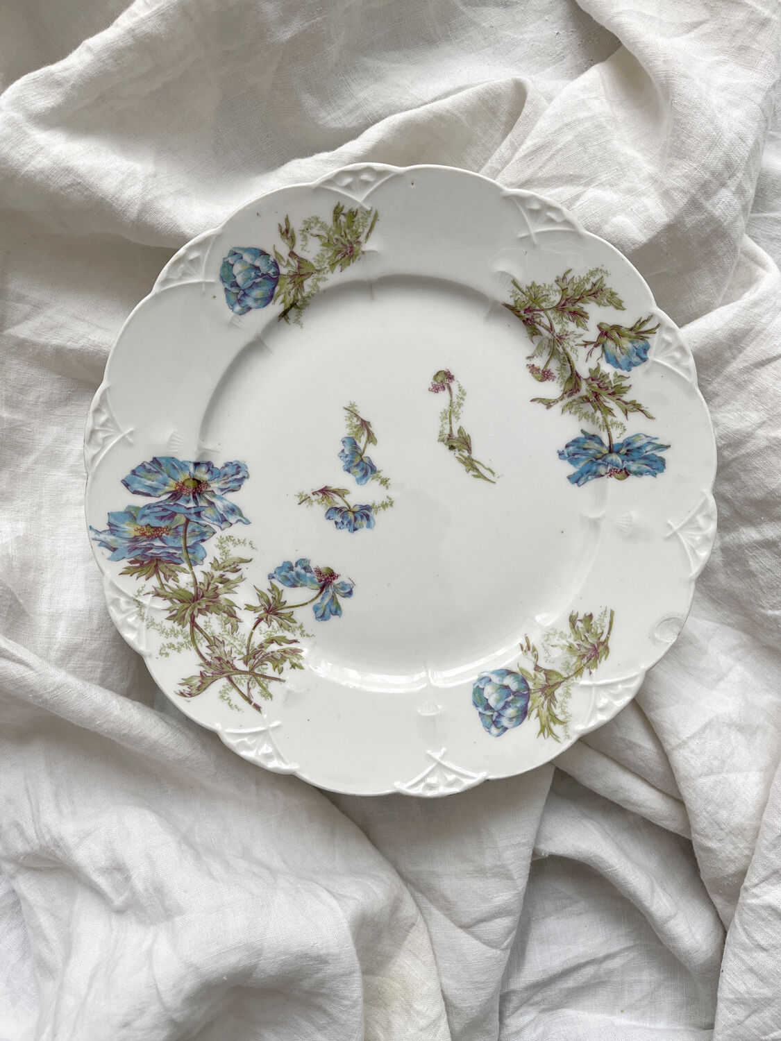 Low Limoges porcelain compote dish