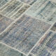 Hand-knotted oriental overdyed 173 cm x 242 cm grey patchwork carpet