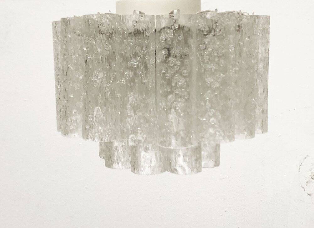 Lampe Plafonnier en Verre Allemande du Milieu du Siècle par Doria Leuchten, années 1960