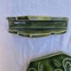 Vintage green glazed ceramic table set – Signature JG or