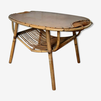 Rattan coffee table 1950