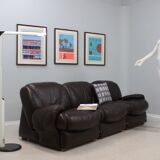 Vintage modular leather sofa 1970s