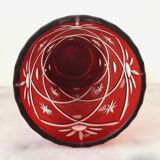 Carved Bohemian crystal vase