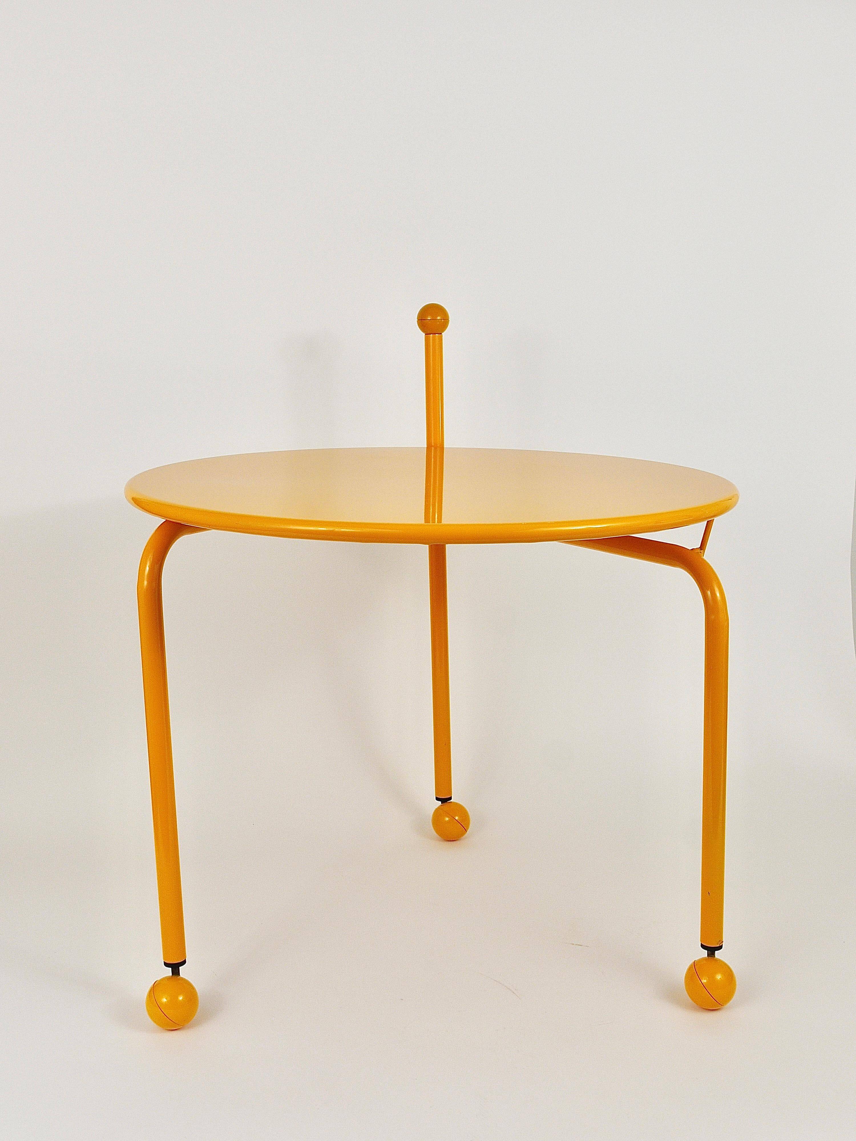 Post-modern side or coffee table by Tord Bjorklund, Memphis style, Sweden, 1980s.