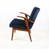 Vintage armchair 300-123, design by M. Puchała navy blue - set of 2 pieces