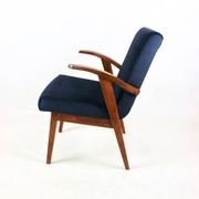 Vintage armchair 300-123, design by M. Puchała navy blue - set of 2 pieces