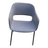 Fauteuil en tissu Pedrali Babila avec pieds en frêne noir
