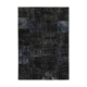 Handmade turkish overdyed 168 cm x 241 cm black patchwork carpet