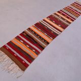 Old Turkish narrow Kilim Runner 410x63 cm shabby chic, vintage kelim