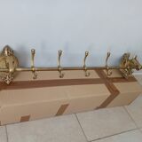 Coat rack in solid brass gilded 50s