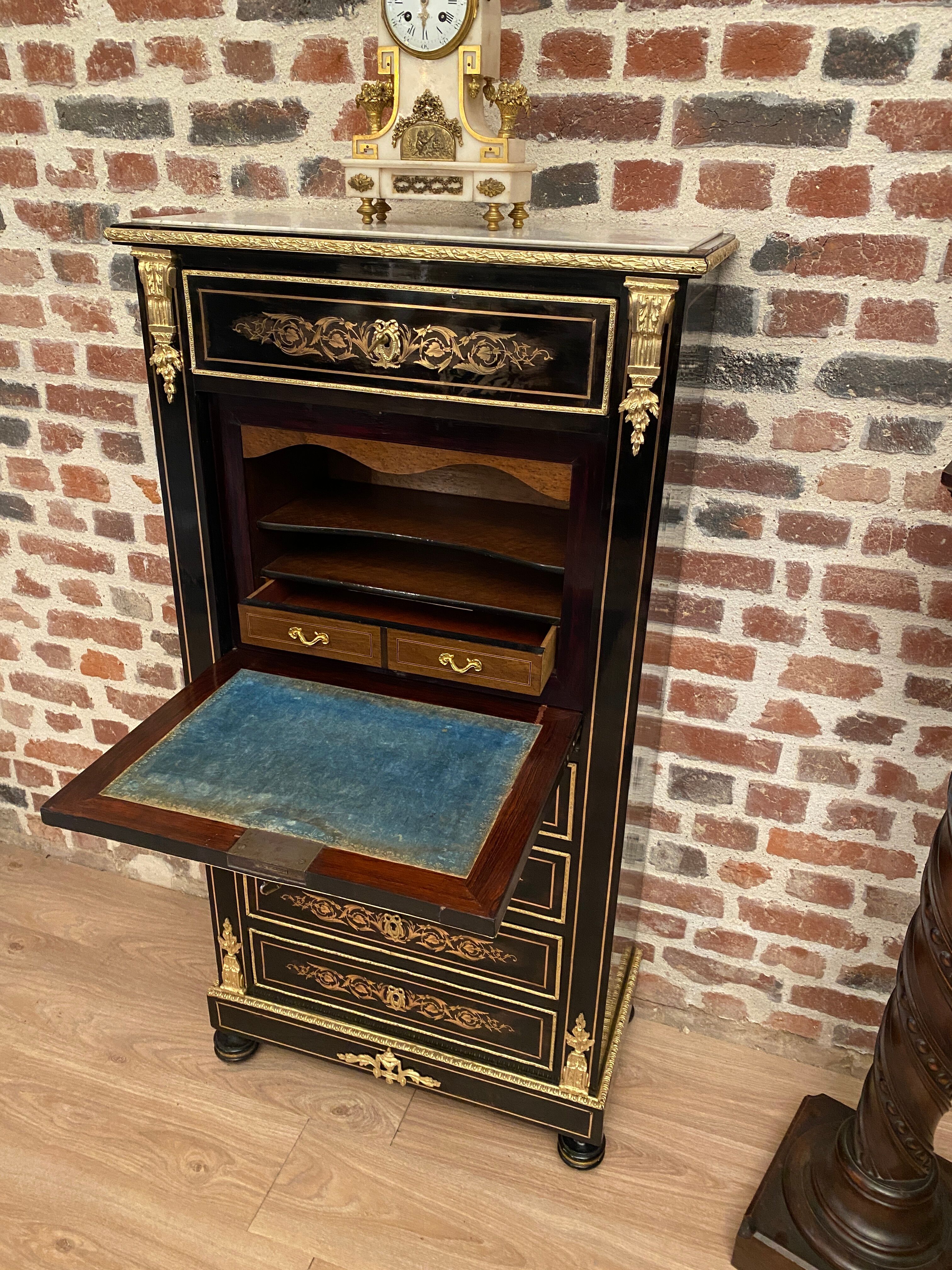 Secretaire de dame en marqueterie epoque Napoleon III
