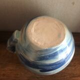 Blue enamelled carafe pitcher