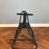 Rocking horse in rattan and bamboo