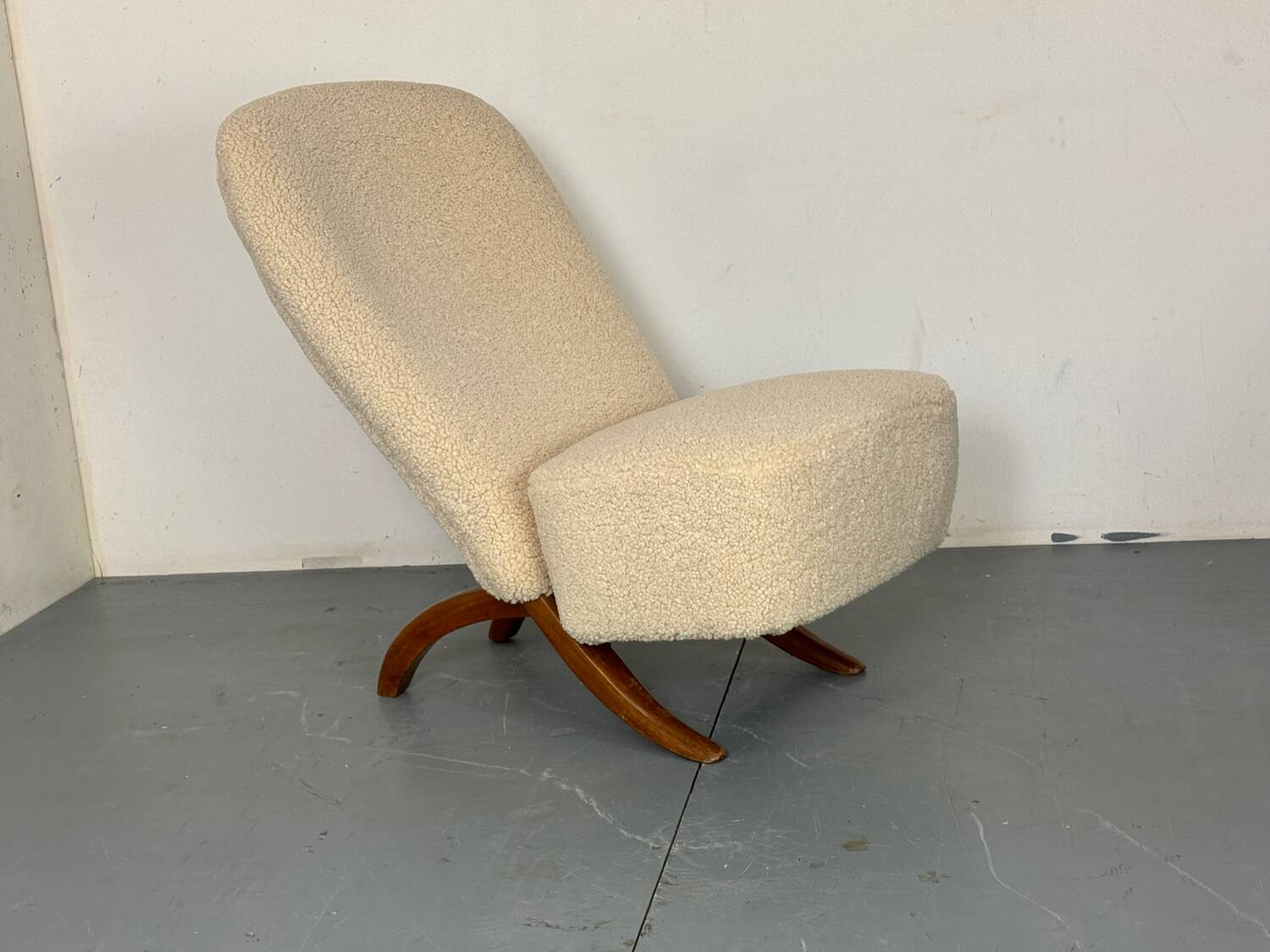 Mid-Century Modernist Bouclé Congo Easy Chair by Theo Ruth for Artifort, 19