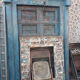 Door sculpted Indian Rajasthan old patina original old teak