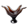 Sommerso table ash by seguso in brown murano glass, italy, 1970