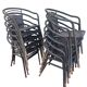 12 fauteuils en fer forgé des années 60