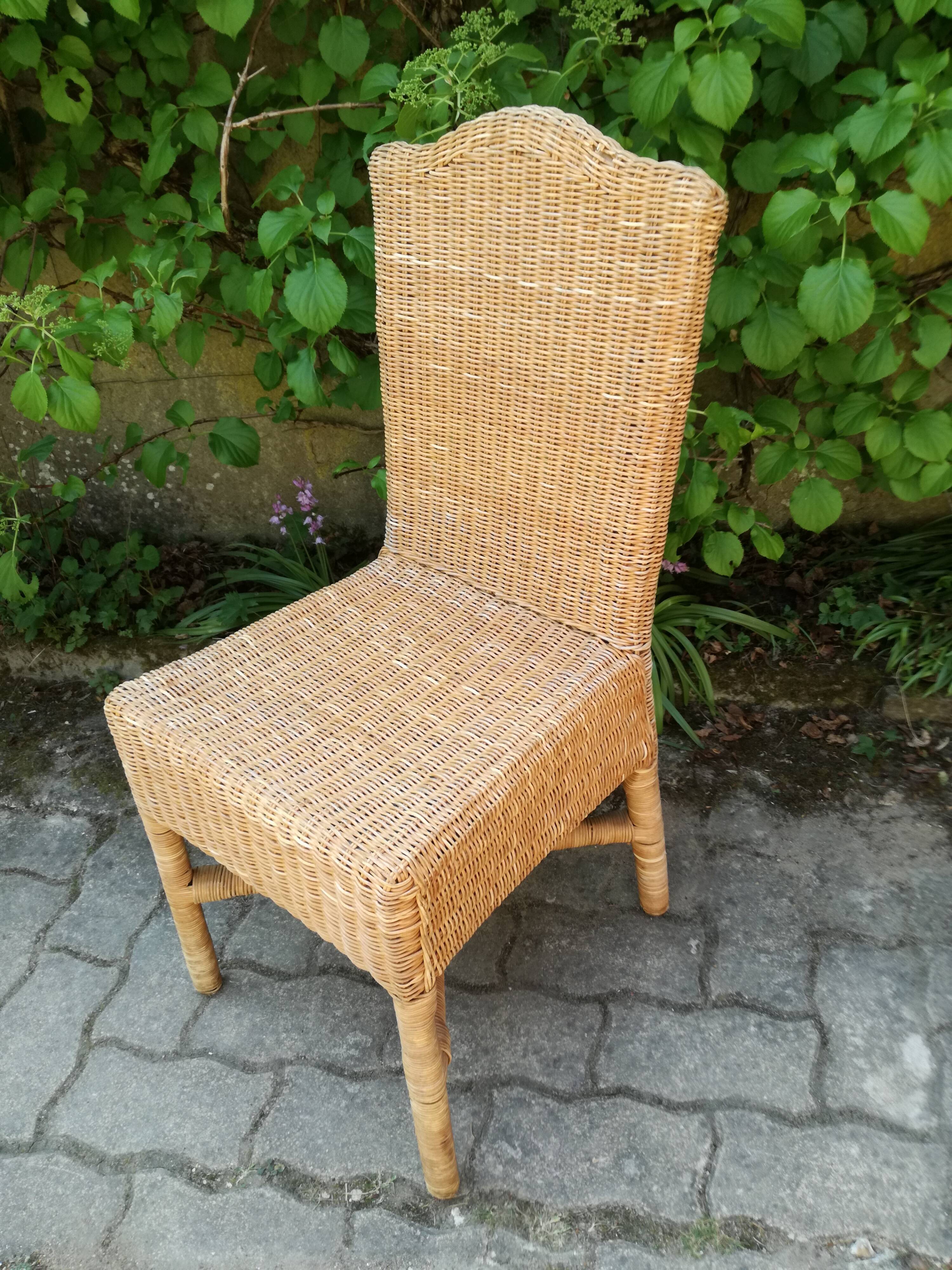 70's vintage bamboo and wicker chairs