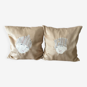 Two Art Deco cushions