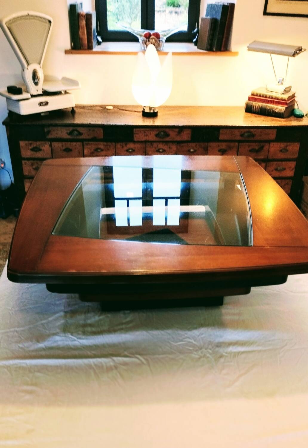 "The Twist" square coffee table