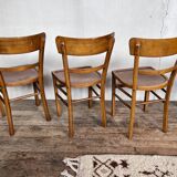 Parisian bistro chair troquet style Baumann, Fischel, Kohn, Lutherma in retro vintage beech wood