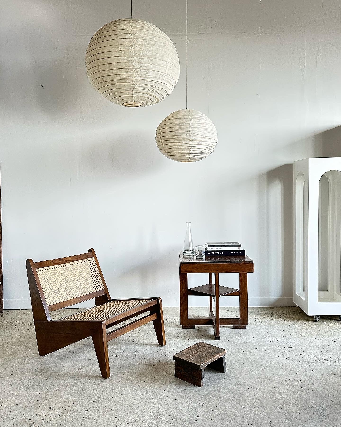 Hanging lamp in rattan and round japanese natural linen d:50