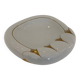 Paolo Traversi Ceramic & Gold Leaf Villari Tulip Plate Tray Vintage Italy 1