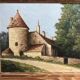 Oil on panel signed with vintage wooden frame