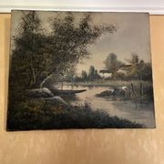 Tableau huile sur toile Louis Lebrun