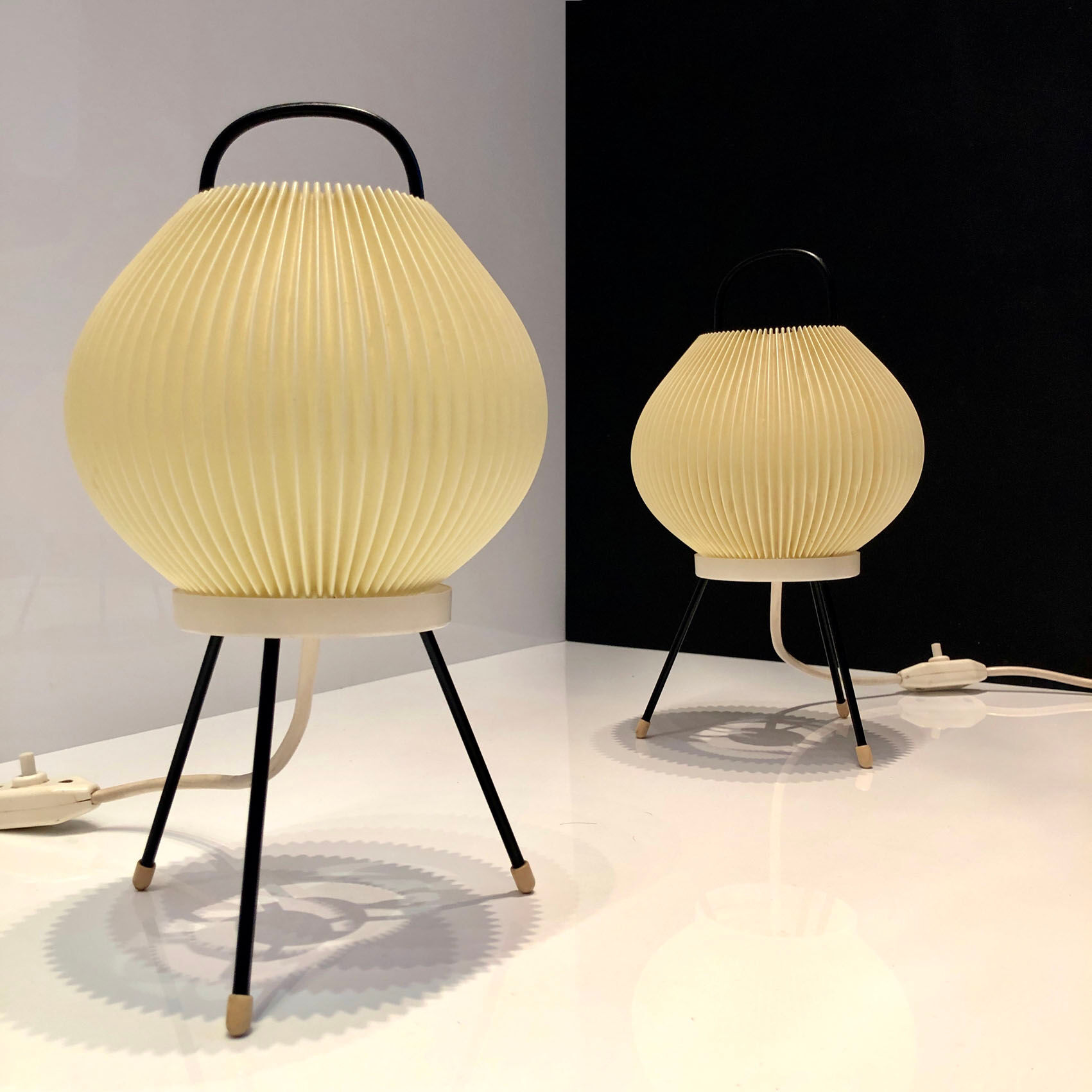 Pair of Rispal table lamps, 50s