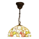 Suspension vitrail style Tiffany – Ø 30 cm – verre véritable – lourde