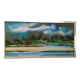 Landscape in framed pastel signed Burillon