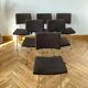 Lot de 6 chaises années 60
