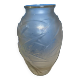 Art Nouveau frosted glass vase