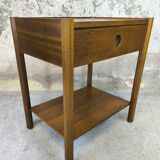 Large bedside table, vintage Scandinavian teak sofa end table