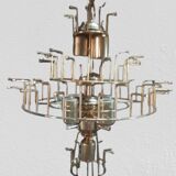 Murano crystal chandelier attributed to Paolo Venini, 1970s.