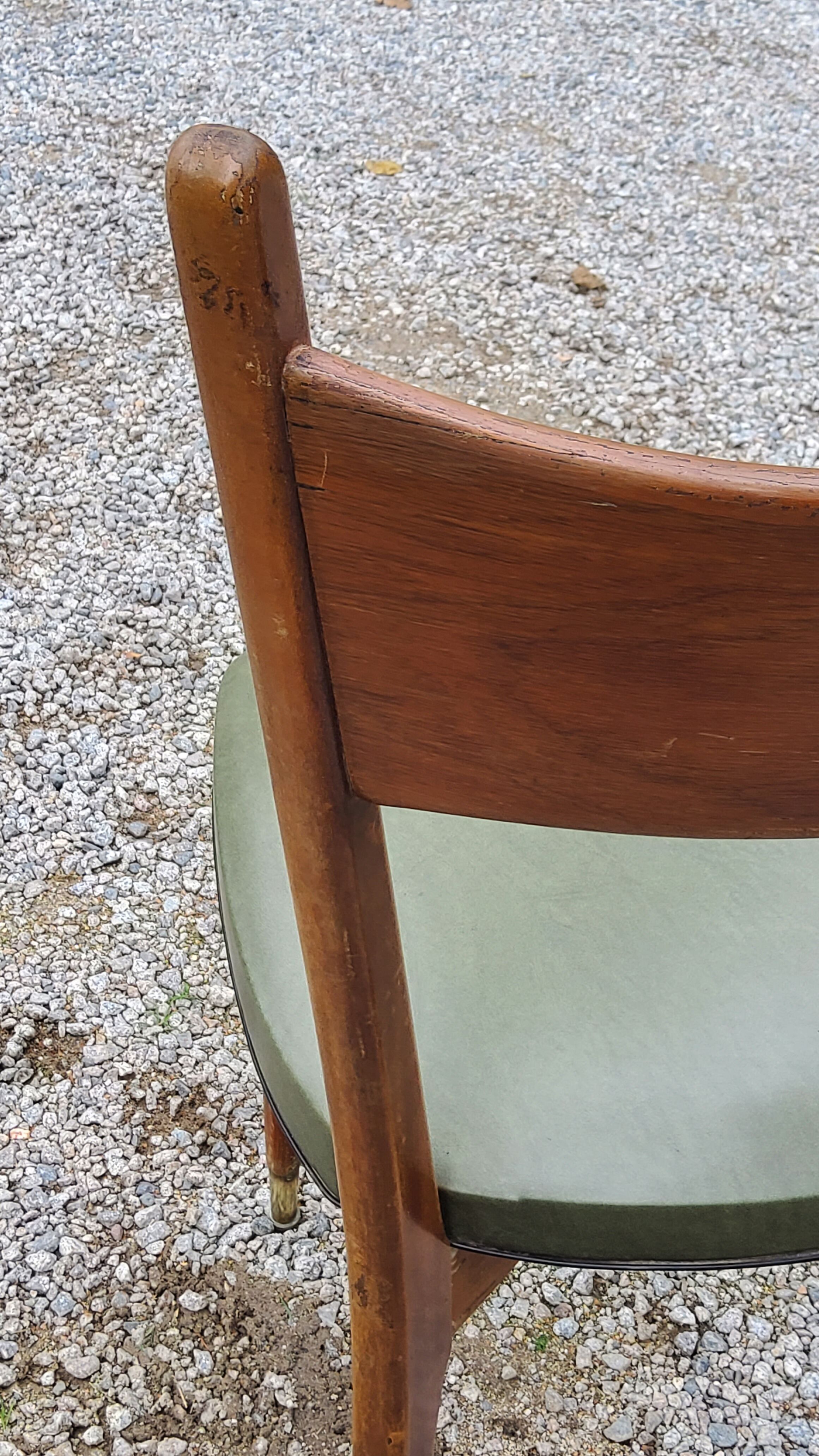 Pair of 50's Scandinavian style mahogany chairs