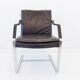 Fauteuil en cuir noir Knoll Art Collection par Rudolf B. Glatzel