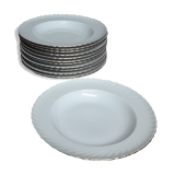 Porcelain dessert plates with cake dish