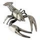 Lobster jewellery box, silver plated, Italy, 1950s